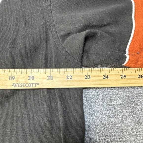 VTG Harley Davidson Mechanic Shirt Men's L Logo Embroidery Patches SS Orange Blk - Picture 6 of 9